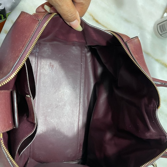 Salvatore Ferragamo Ferragamo Red Gancini Leather Satchel Dark red - Picture 16 of 17